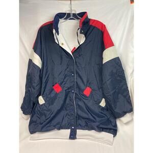 Vintage Current Seen Reversible Men’s Jacket - Navy Blue Red White‎ - Large